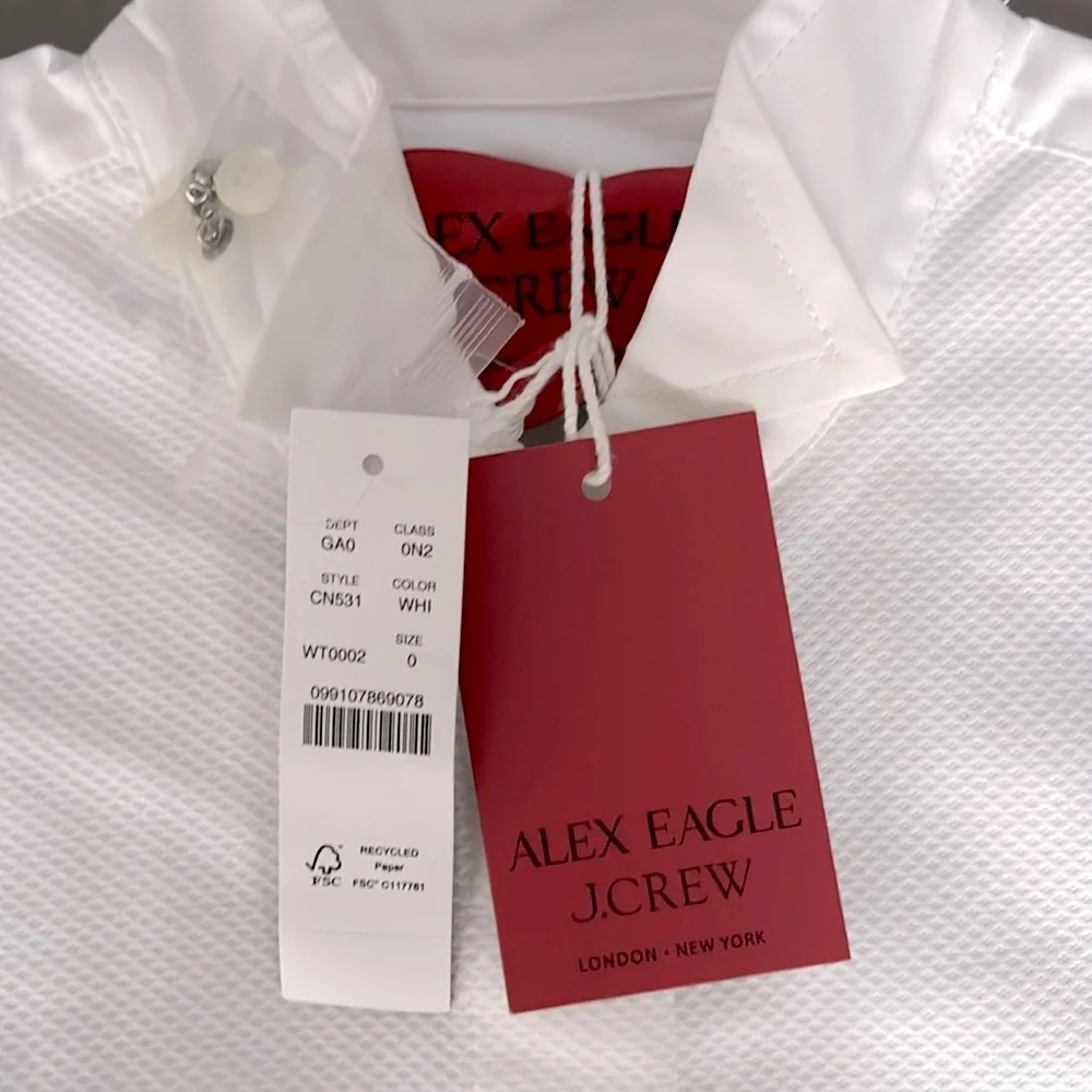NWT Alex Eagle x J.Crew Tuxedo Shirt
